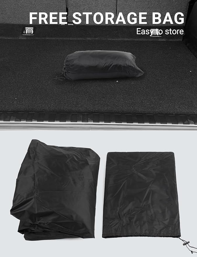 Proadsy 6 Layers Car Cover Custom Fit for Jeep Wrangler 4 Door JK JL YJ TJ 2018-2024 2025 Windproof All Weather Waterproof Sun Rain UV Dust Snow Protection Outdoor Covers