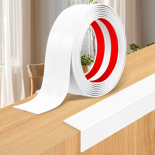 Wall Corner Protector Moulding Trim Peel and Stick Wall Corner Guards Trim Flexible Self Adhesive Edge Protector Moulding, 2.4 in x 20 Ft, White