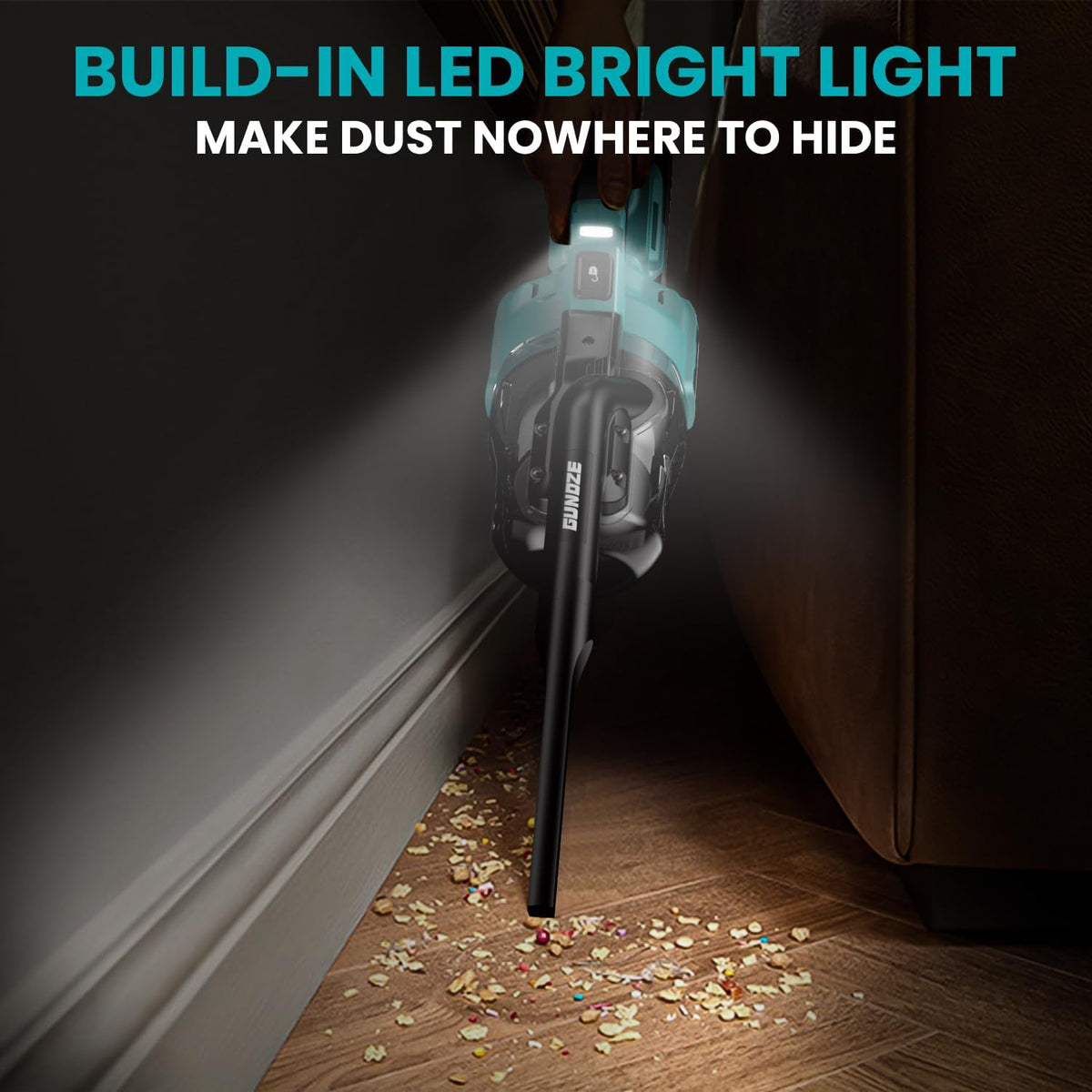 Cordless Vacuum for Makita 18V Battery, 5 in 1 Handheld Electric Vacuum Cleaner with 500W Powerful Motor, 46 CFM Portable with 2 Filtration HEPA for Home, Floor, Carpet, Car (Tool Only)