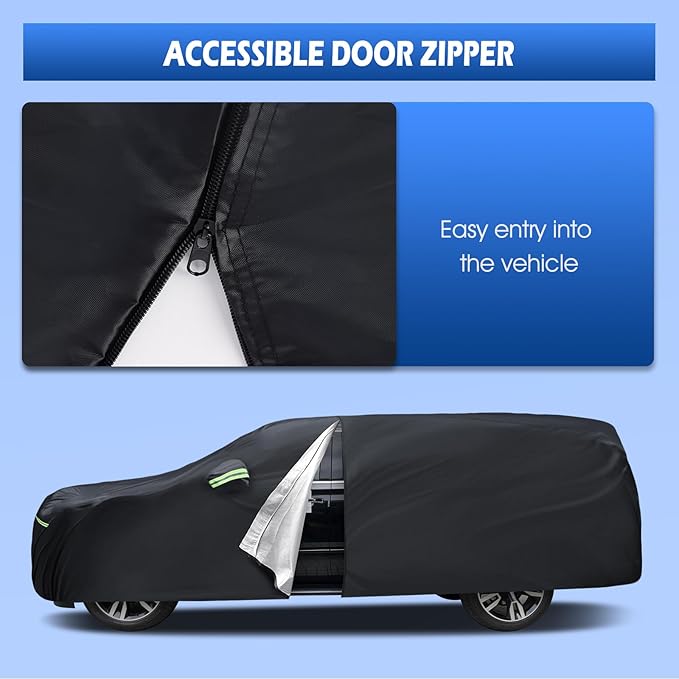Car Cover Custom Fit for Chevrolet Chevy Suburban 1973-2025, Migaven Waterproof Full Exterior Cover Sun Rain Protection with Door Zipper and Cotton Lining