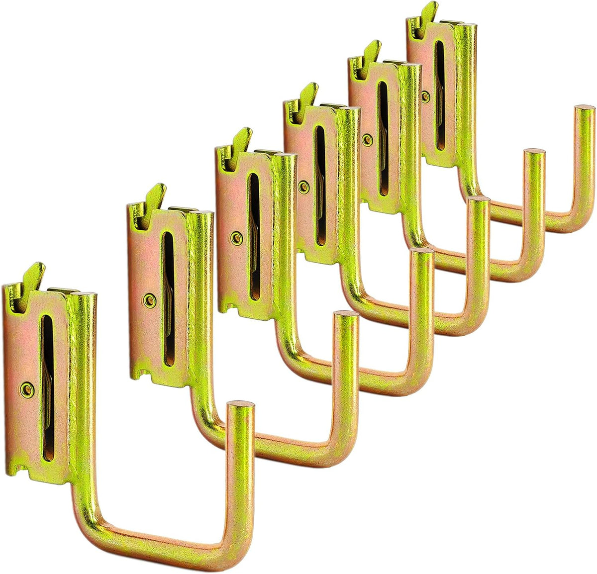 6 Pack 2" E Track J Hooks Heavy Duty Galvanized Steel E-Track Tie Down Accessories for Box Truck, Enclosed Trailer, Garage, Vans, Warehouse, Workshop