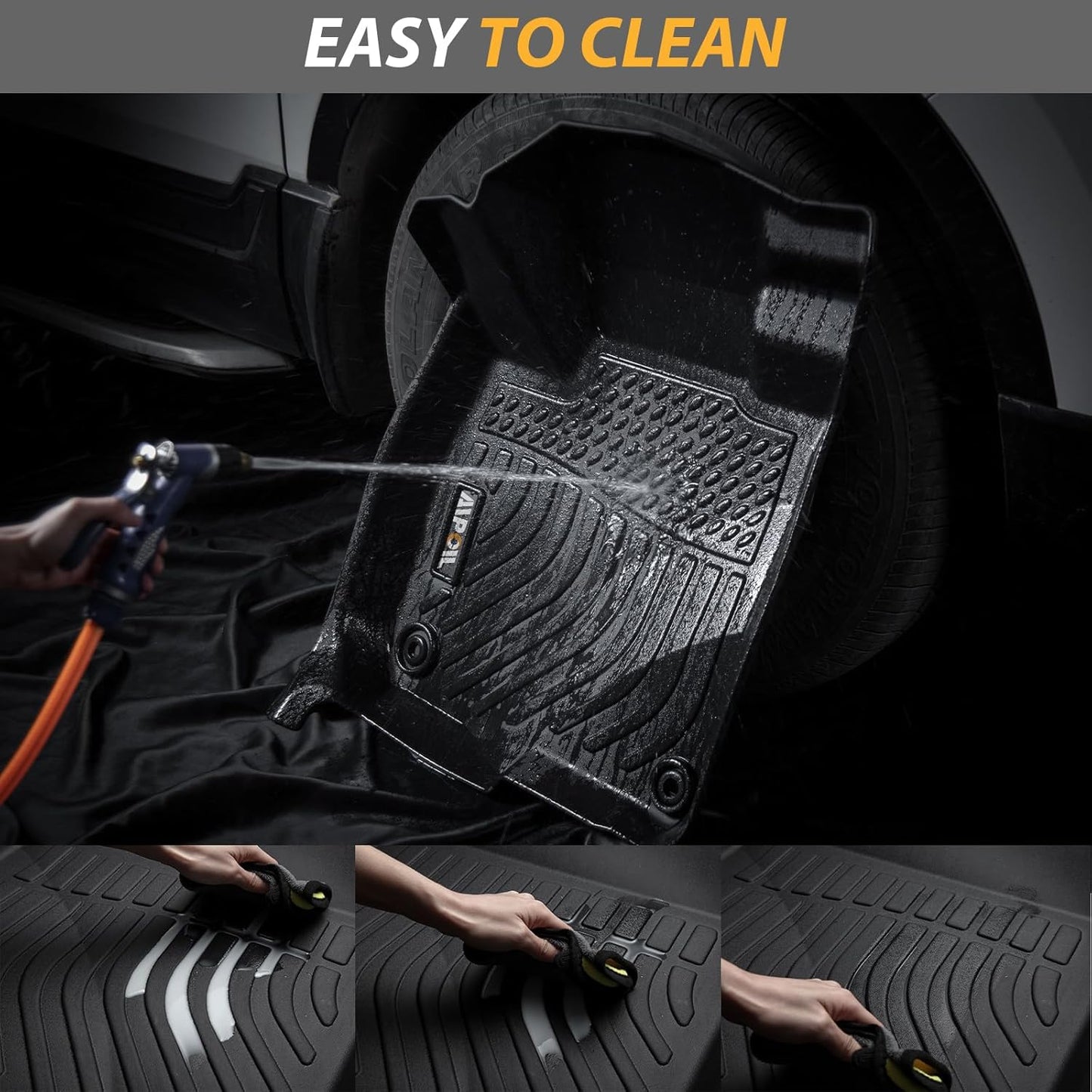 AIPOIL® Floor Mats for 2022-2024 2025 VW Taos | All-Weather | Easy to Clean | All-Round Protection丨Full Set Automobile mats Accessories.