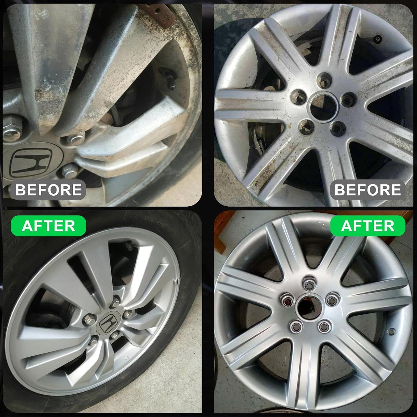 NADAMOO Aluminum Wheel Spray Paint, Semi-gloss Aerosol Car Rim Paint for Recolor and Protection of Metal Surface, Silvery, 2 Cans, 13 Oz Per Can