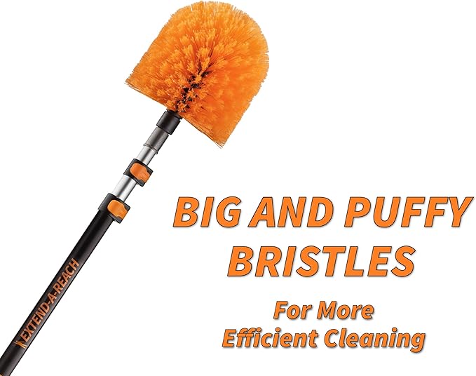 36 Foot High Reach Duster Kit with 5-30 ft Extension Pole // High Ceiling Duster Cleaning Kit with Telescopic Pole // Cobweb Duster // Feather Duster and Ceiling Fan Duster // The Ultimate Dusting Kit