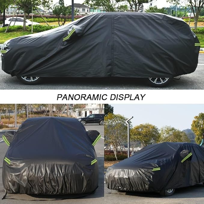 KouKou SUV Car Cover Waterproof All Weather, 7 Layers Outdoor Cover for Automobiles Rain Snow Protection, Universal Fit Ford Escape, Honda HRV,Jeep Liberity, Compass, Renegade, ect. (Up to 181 inches)