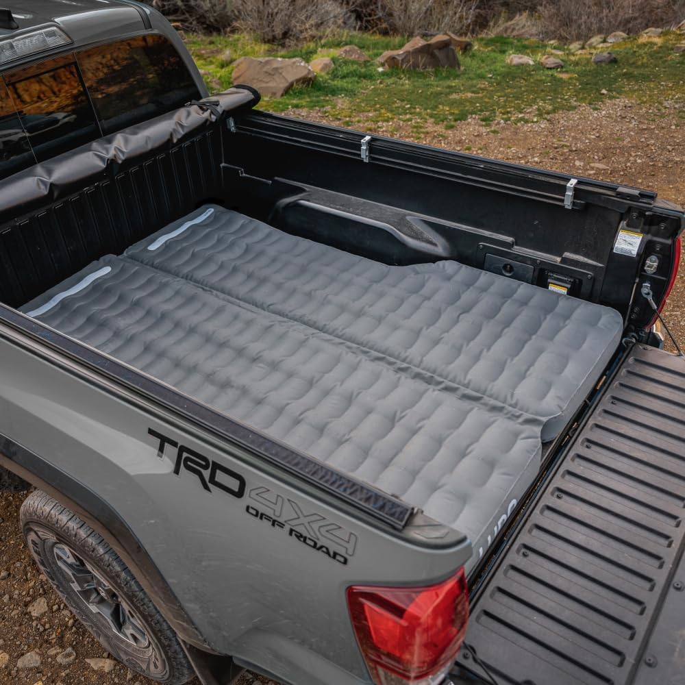 Luno AIR 6ft Truck Bed Mattress Car Camping - Tailored 2nd & 3rd Gen Tacoma Support | Sleeps 2 People up to 6ft Tall