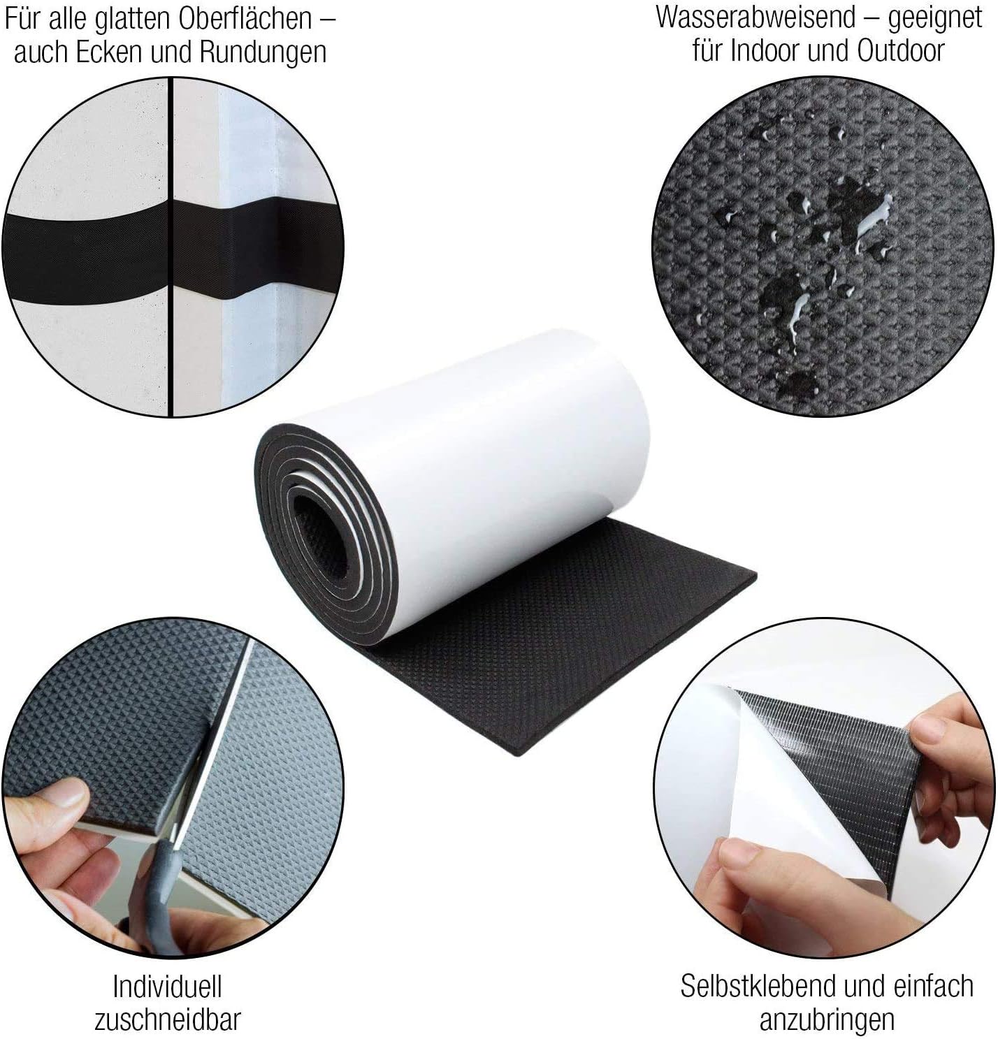 Car Door Protector Bump Body Guard,1/4" Sectional Foam Sticking Garage Wall Parking Protector Collision Avoidance Waterproof Foam Protector Wall Corner Protecting Your Car Doors (1 Pack)