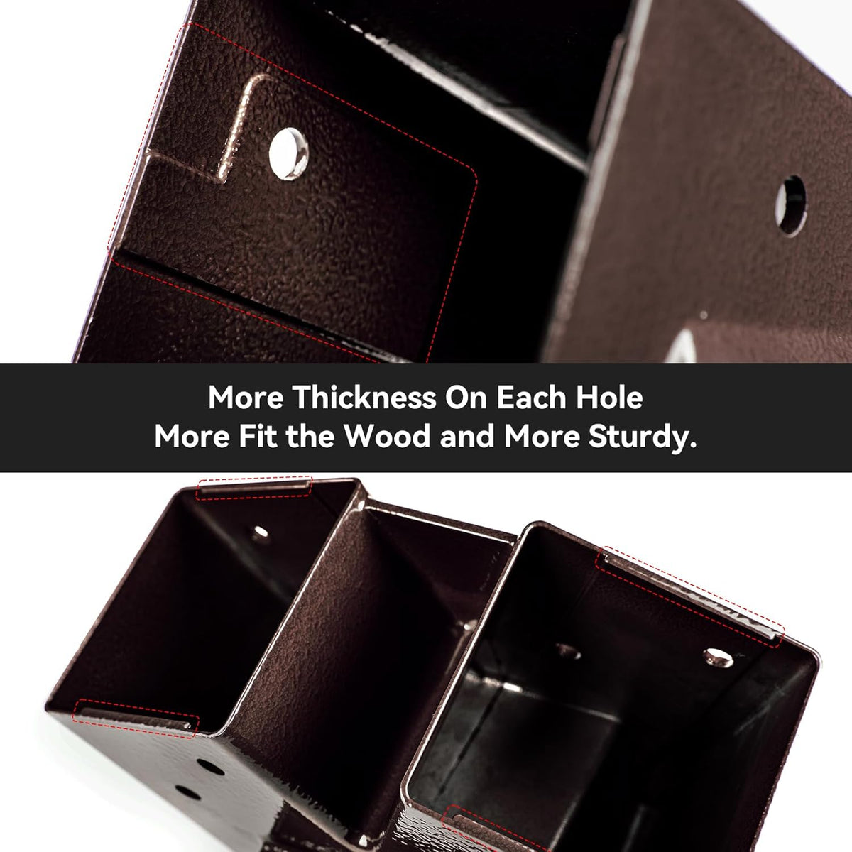 Heavy Duty Swing Sets Brackets Including 2 A-Frame Swing Set Brackets and 4 Swing Hangers for Playground Equipment Mounting Parts Hardware Included (Bronze)