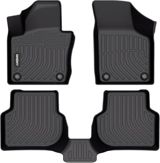 GINOWY-Floor Mats for Volkswagen VW Jetta 2012-2018 丨TPE All Weather Car Mat for VW Jetta Floor Liners Mat Custom Fit for Jetta Accessories Without Cargo Trunk Mat Trunk Liner