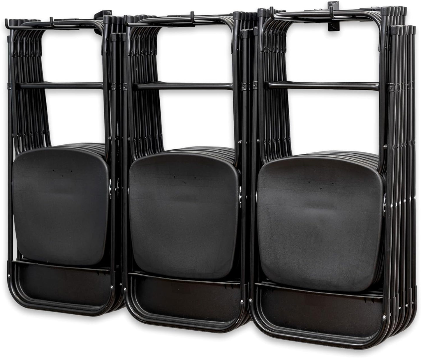 StoreYourBoard Chair Storage Rack Triple – Heavy Duty Folding Chair Rack for Home & Garage Organization, Holds 300 lbs, Chair Hangers for Folding, Patio, Beach & Camping Chairs