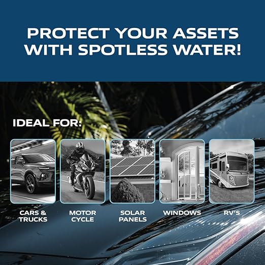 Spotless Water Systems - DIW-20, Simple Window, Solar Panel, RV & Car Wash System, Works for All Vehicles, Motorcycles, Bikes, Boats, Planes, Yachts, Towel Drying Eliminated
