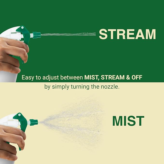 Spray Bottle Nozzle Replacement, Bottle Tops Only - Sprayer Nozzle Triggers for Heavy Duty, Commercial, Home Cleaning Solutions - Fits 8,16,24,32 oz Plastic & Glass Bottles, Green 24 pack