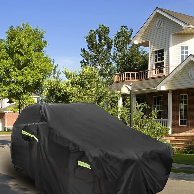 SUV Car Cover for Toyota RAV4, Custom Fit Waterproof All Weather Full Exterior Cover Rain Snow UV Protection Cover with Door Zipper