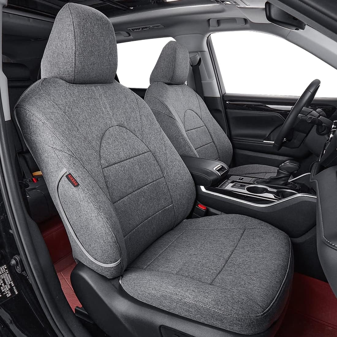 coverdream Custom Seat Covers Compatible with Select Toyota Camry Hybrid LE,Hybrid SE 2018 2019 2020 2021 2022 2023 Models (Gray,Full Set)