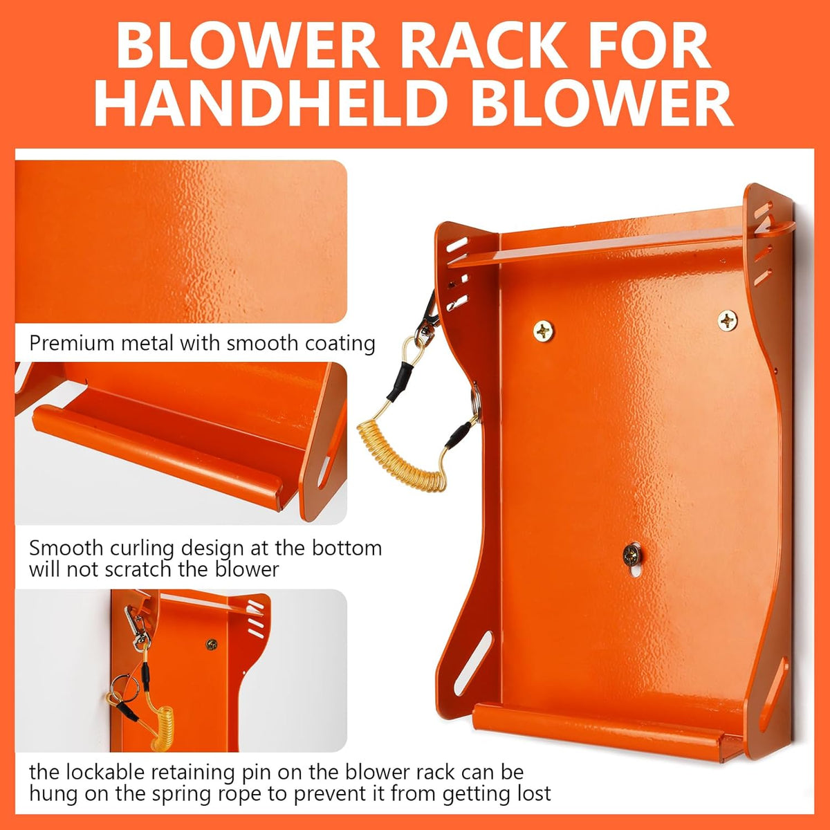Blower Rack Compatible with Stihl BG-50, BG-56, BG-66, BG-86, Handheld Blower Holder Mount Rack, Lawn Care Accessories, Garage Storage, Weed Eater Hanger