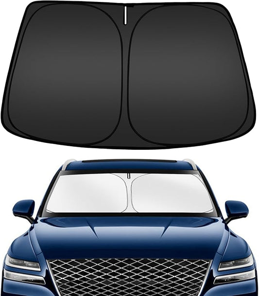 ARISMOTOR Windshield Sun Shade for Genesis GV80 2021-2025, Custom Fit Foldable Front Window Sunshade Sun Visor Protector, Block UV Rays Keep Your Car Cooler
