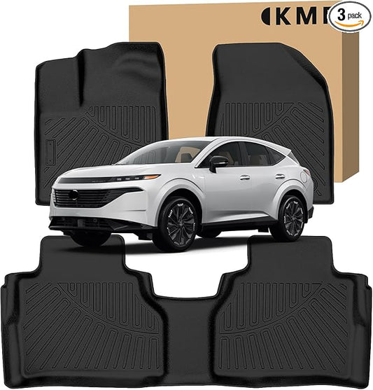 KMF Custom Fit Floor Mats for Nissan Murano 2025 Accessories, All Weather 3D TPE Waterproof Car Floor Liners - Front & Rear 2 Row, Anti-Slip Deep Grooves Car Mats Full Set