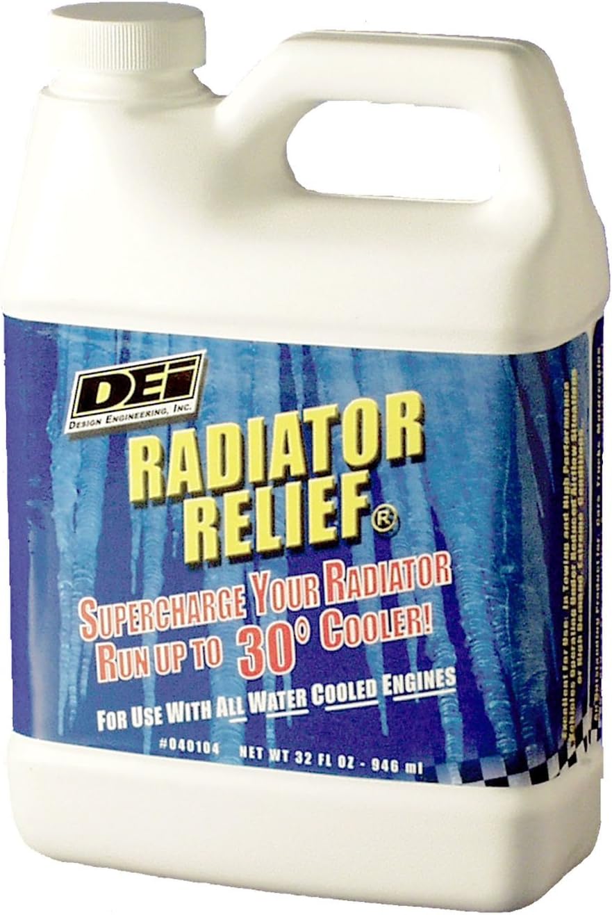 Design Engineering Radiator Relief Coolant Additive | Engine Coolant for Cars, Trucks, RVs, Motorcycles & More | Radiator Coolant Reduces Engine Temps Up to 30°F |32 oz.