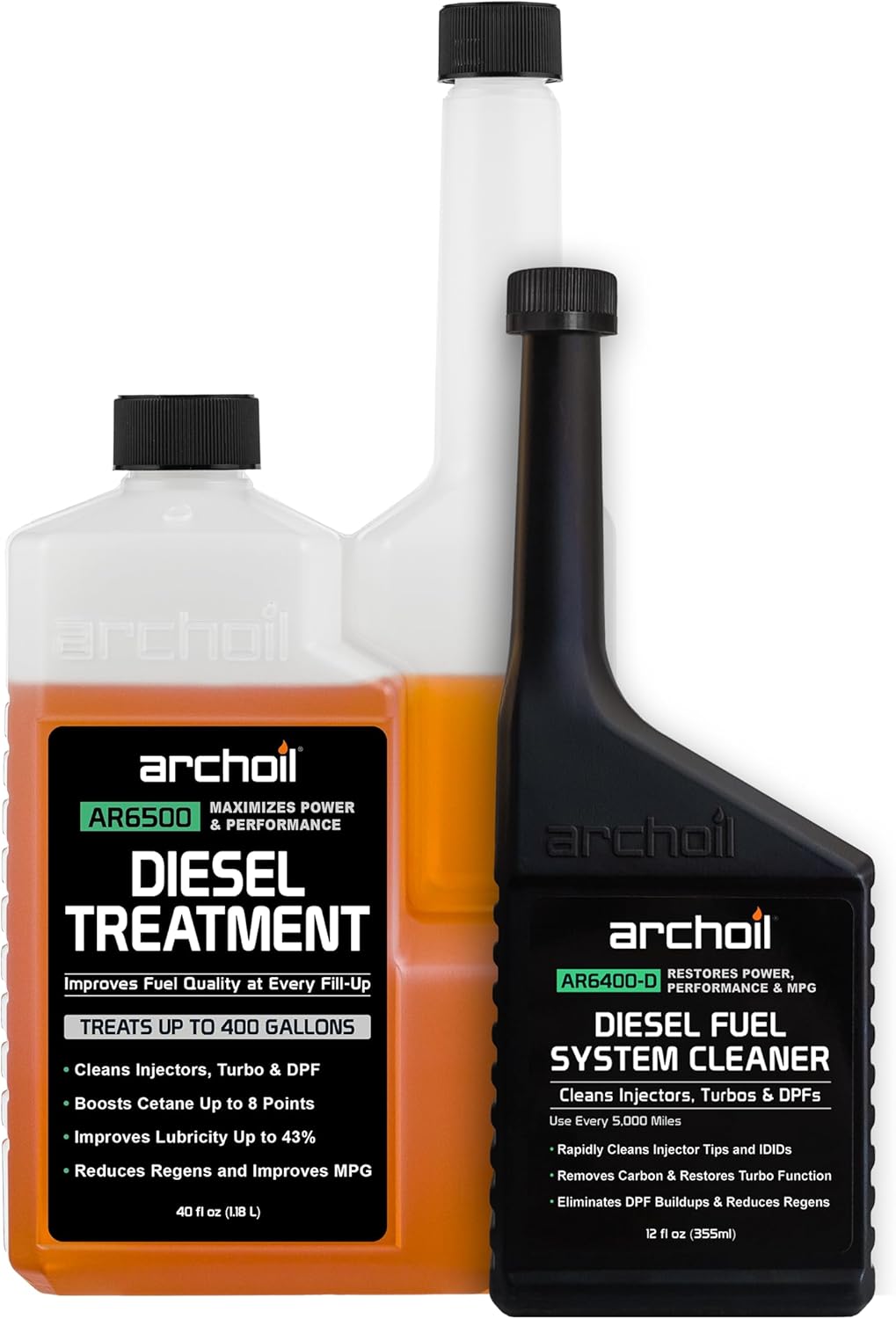 Archoil Diesel Fuel System Kit - AR6500 Diesel Treatment (40 oz) + AR6400-D Diesel Fuel System Cleaner