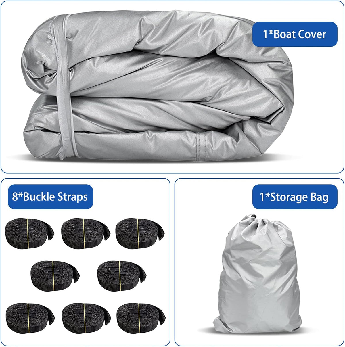 iCOVER Personal Watercraft Cover- Water Proof Heavy Duty Trailerable Jet Ski Covers for Seadoo Kawasaki Yamaha Wave Runner, Fits PWC Models Up to 125in Long