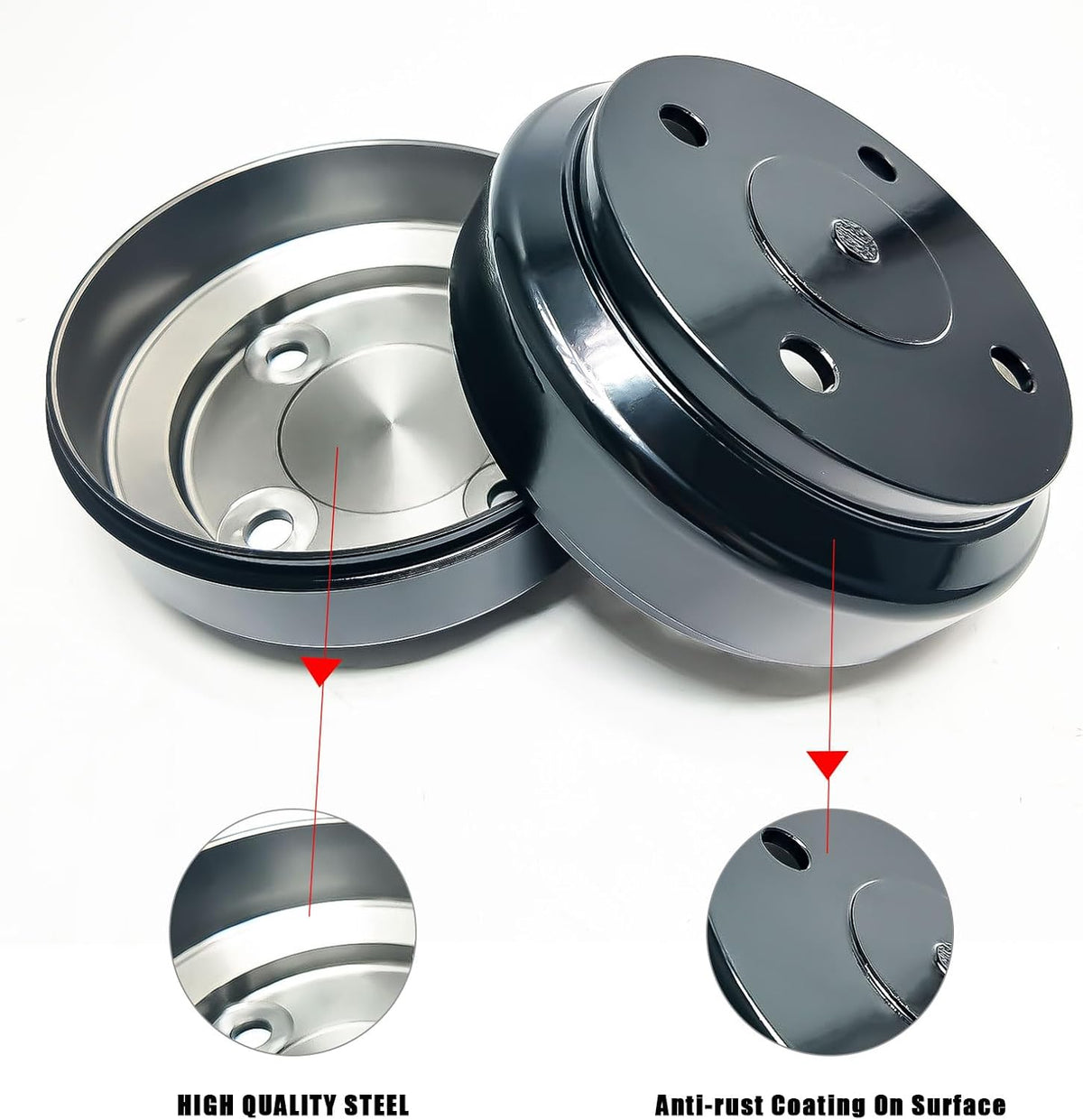 LOSTAR Golf Cart Brake Drum Hub Assembly for Club Car, Rear Brake Hub Compatible with 1995-up DS 2004-up Precedent Gas & Electric Replaces 101791101-2Pack
