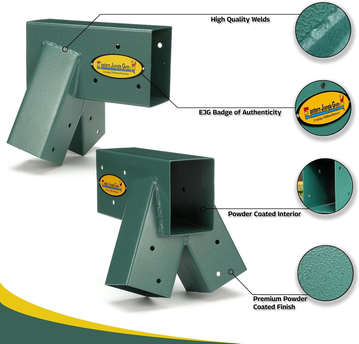 Eastern Jungle Gym Easy 1-2-3 A-Frame Swing Set Brackets Pack of 4 Brackets
