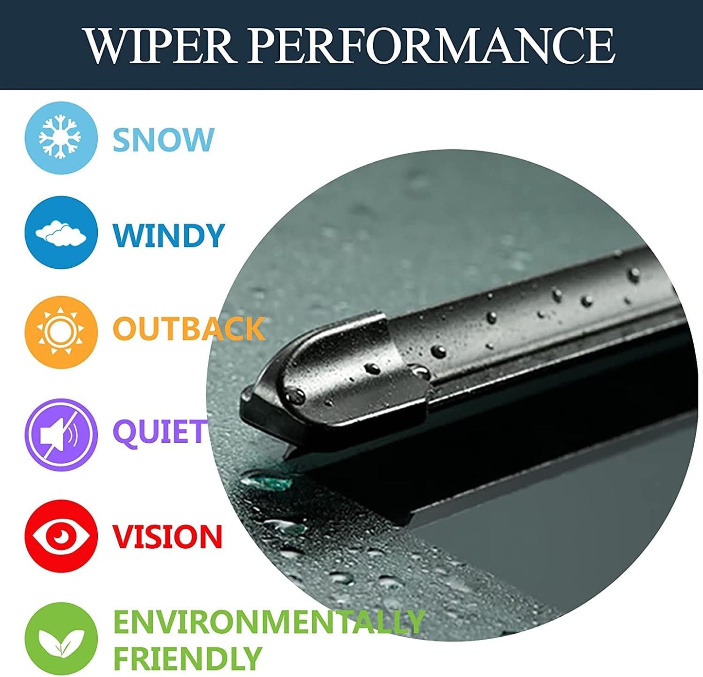 AUTOBOO 26"+20" Windshield Wipers with 16" Rear Wiper Blade Replacement for Dodge Grand Caravan 2008-2014 2015 2016 2017 2018 2019 2020 Chrysler Town & Country -Original Factory Quality (Pack of 3)