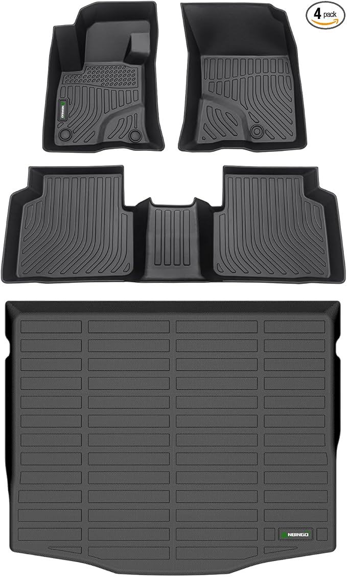 ANBINGO®Floor Mats Fit for Ford Escape 2020-2025(NO Hybrid) All Weather Mats for Ford Escape TPE Car Matt Rugs for Escape Rubber Trunk Carpet for Escape Automotive Accessories