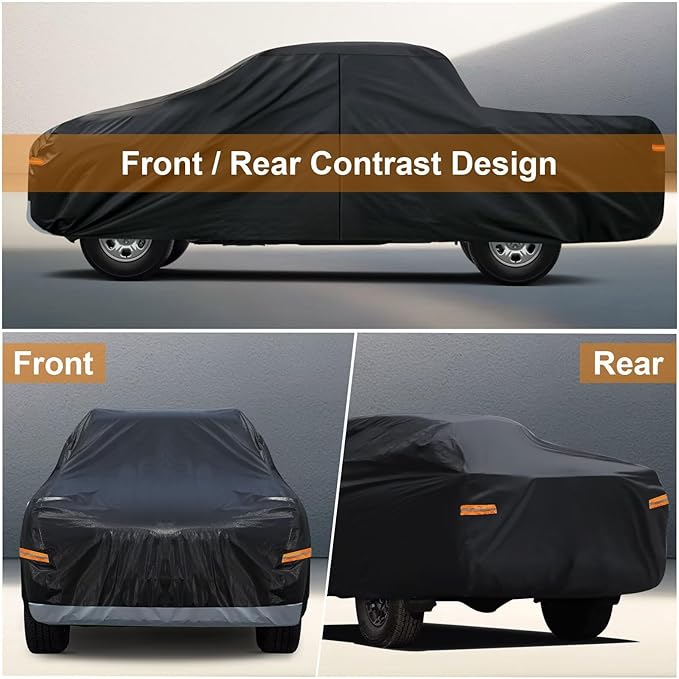 Kayme Truck Cover Custom Fit GMC Canyon(2004-2025) Extended/Crew Cab Short Bed. Full Exterior Heavy Duty Outdoor Pickup Truck Car Cover Waterproof All Weather.Car Tarp for Wind Sun Dust Protection.