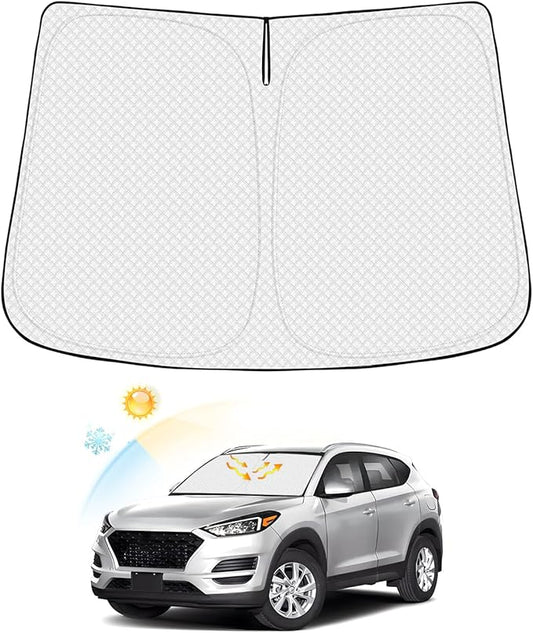 Windshield Sun Shade for Hyundai Tucson 2016-2021 Thicken 6-Layer Front Window Sunshade Cover Sun Visor Shield Protector Block UV Rays Keep Vehicle Cool