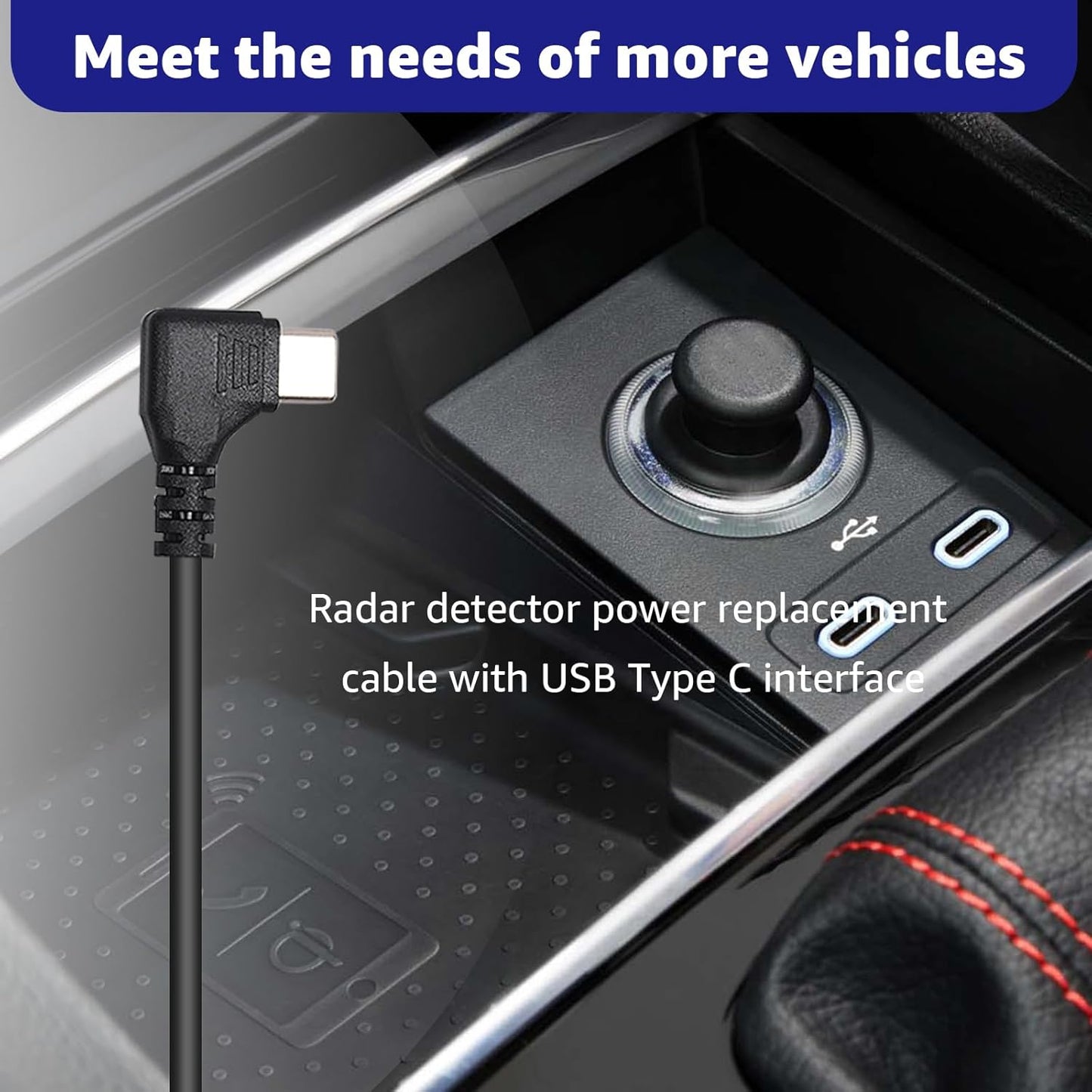 USB-C to RJ11 Plug Cable,Radar Detector Cable for Uniden R1 R3 R7 Escort MAX360 MAX 360c IX IXc Beltronics Cobra Passport 9500i Radenso XP etc(6.56FT)