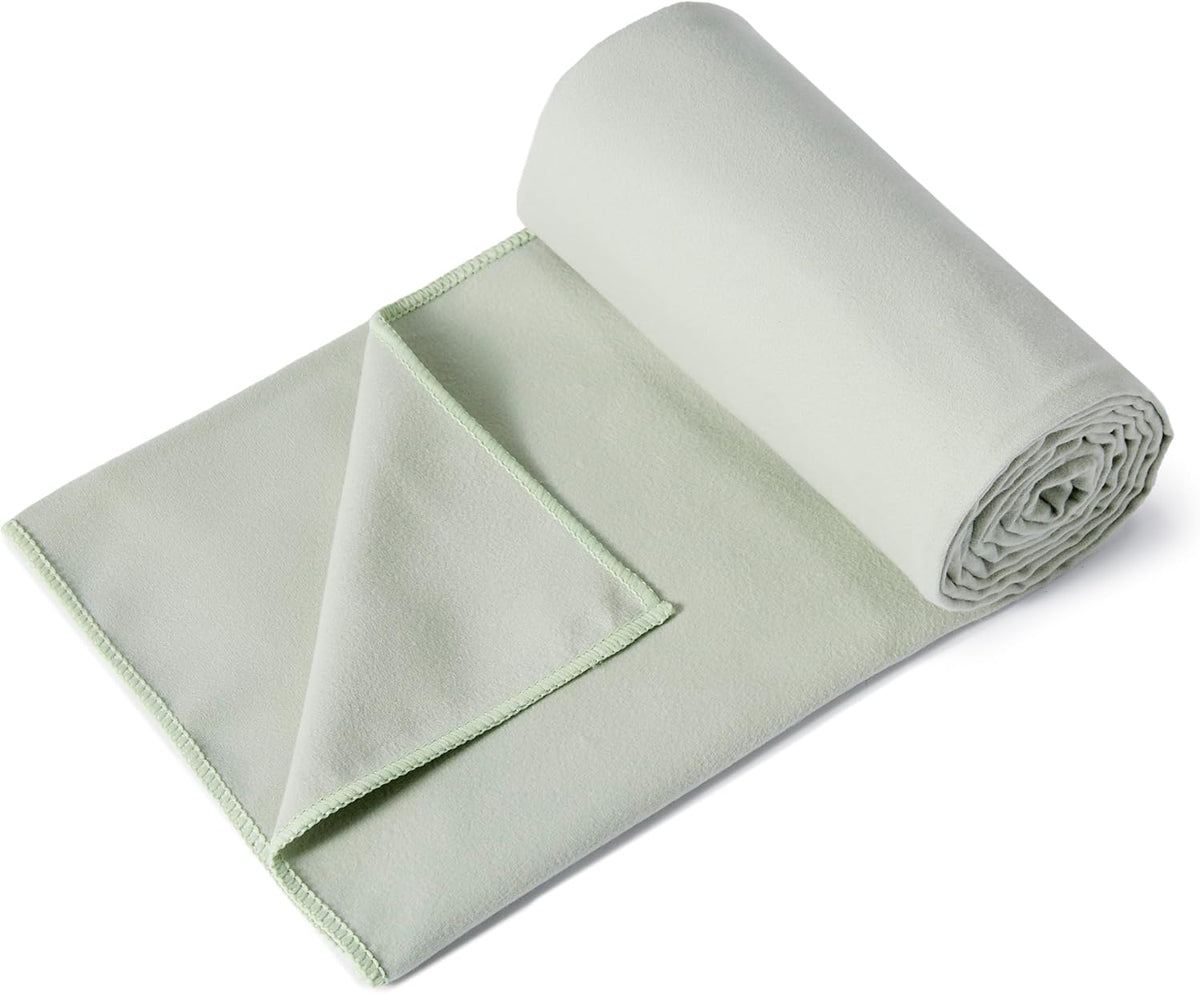 Amazon Basics Camping and Hiking Towel, Microfiber Towel, 72" L x 24" W, Fog Green
