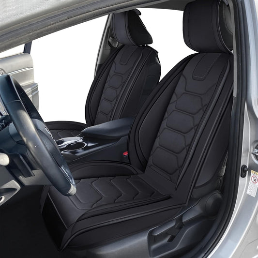 OASIS AUTO Custom Fit Seat Covers for 2012-2025 Toyota Camry, Waterproof Faux Leather Seat Protector Cushion Camry Car Accessories (Full Set, Black)