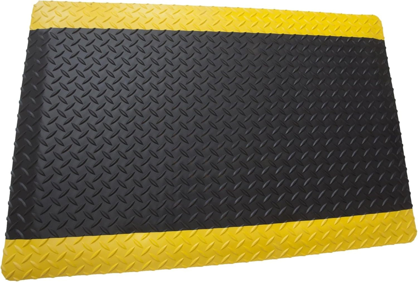 Rhino Mats, American Classic Diamond Anti-Fatigue Mats, Industrial Ergonomic Comfort Standing Mat for Work, Home, Garage, Office, Kitchen or Anywhere (Black/Yellow 1" Thick, 3 FT. x 24 FT.)