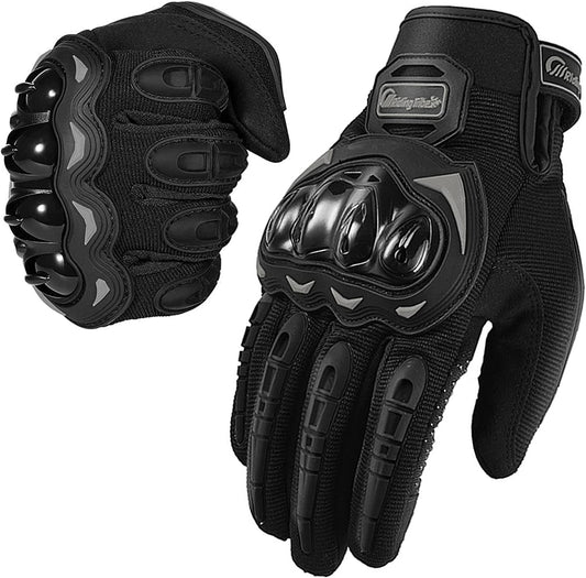 Motorcycle Gloves for Men and Women Full Finger Touchscreen Mountain Dirt Bike Gloves for Powersports BMX ATV MTB Driving Motocross Cycling Gloves(XXL, Black)