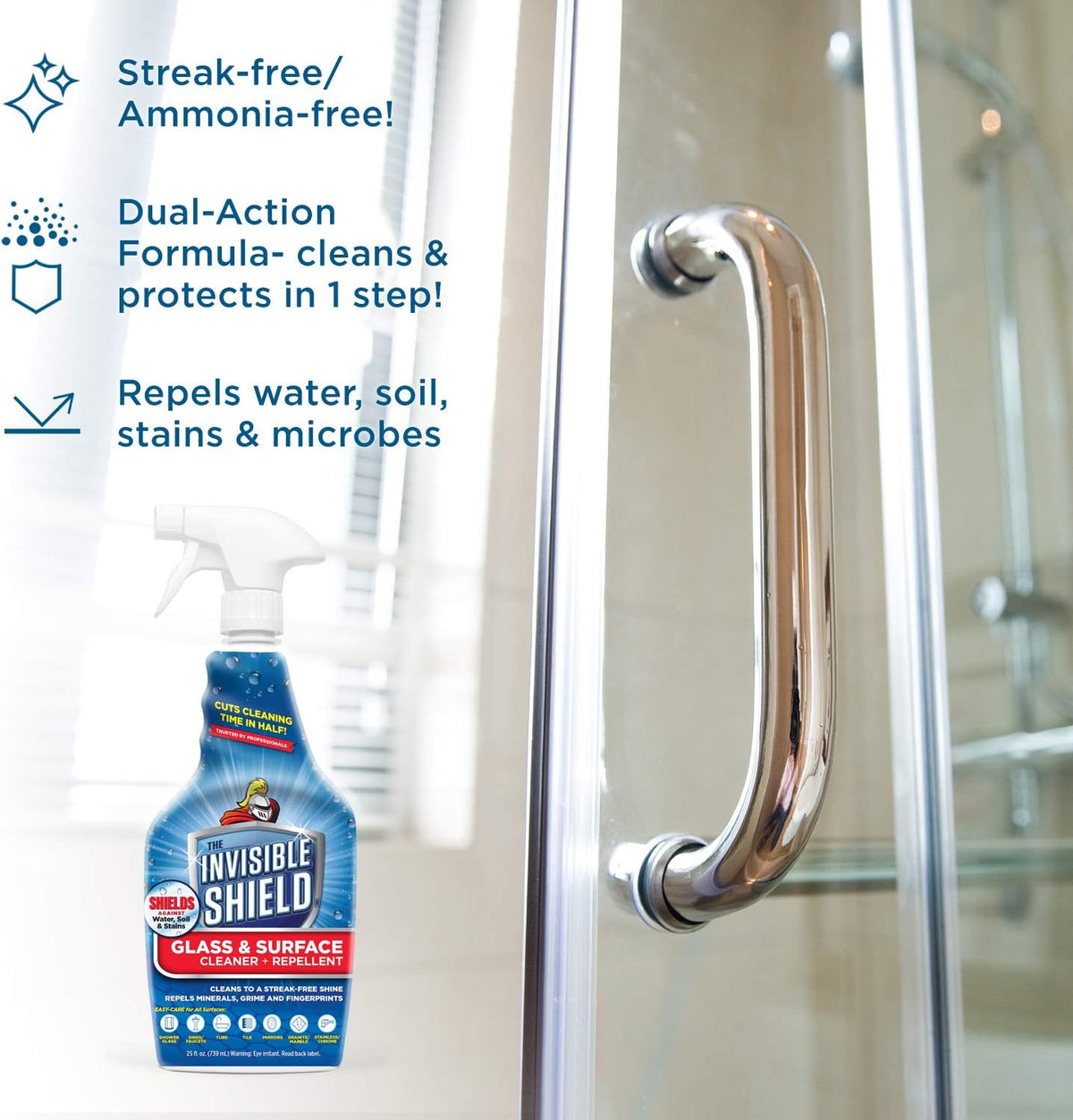 Invisible Shield Glass & Surface Cleaner 32 fl. oz. Cleans and Protects on multi surfaces by UNELKO- Clean-X (3)