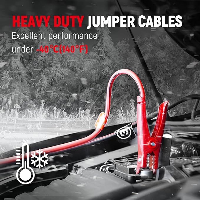 TOPDC 4 Gauge 20 Feet Jumper Cables for Car, SUV and Trucks Battery, Heavy Duty Automotive Booster Cables for Jump Starting Dead or Weak Batteries with Carry Bag, (TD-P0420)