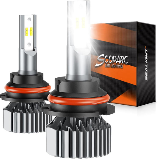 SEALIGHT S1 Series 9004 for ATVs & Powersports, 8×Brighteness Fog Lamps 1:1 Real Size 10 Years Lifespan, Pack of 2