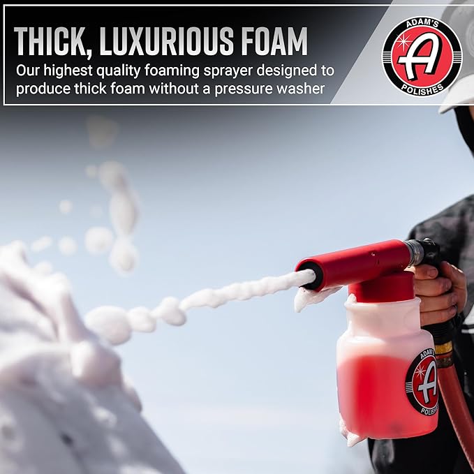 Adam's Polishes Foam Gun Car Wash Sprayer - Connects to Garden Hose for Car Washing, No Pressure Washer Required, Use Snow Foam Blaster with Car Soap, Shampoo or Detergent