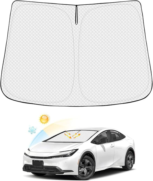 Windshield Sun Shade for Toyota Prius 2023-2025 2026 Accessories Thicken 6-Layer Front Window Sunshade Cover Sun Visor Protector Foldable Block UV Rays Keep Vehicle Cool