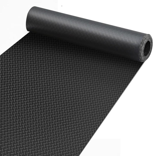 Premium Garage Floor Mat, Commercial Grade Heavy Duty Parking Mat for Garage Floor, Golf Cart Parking, Water/Stain Resistant Floor Runner (Black Diamond, 4 x 13 Feet)