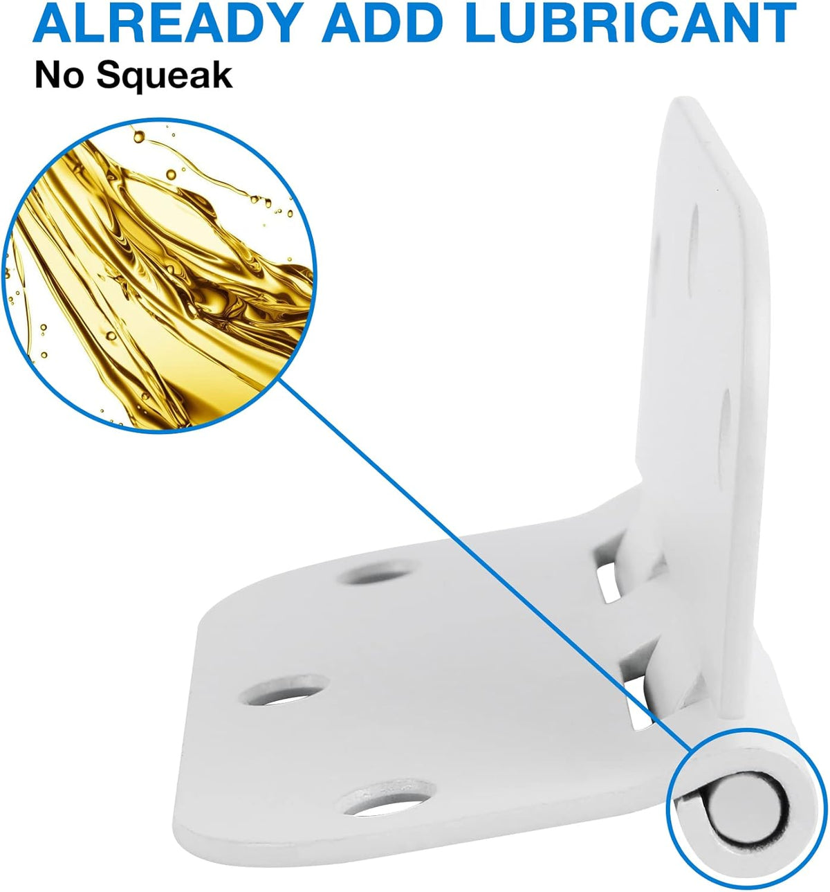 3 Pack White Door Hinges 3.5" Interior Hardware for Doors 3 1/2 Inch Rounded 5/8"Radius Non Removable Pin Bedroom Hinge Bulk Heavy Duty Steel Bisagra De Puerta Blanca Gate Decor Accessories No Squeak