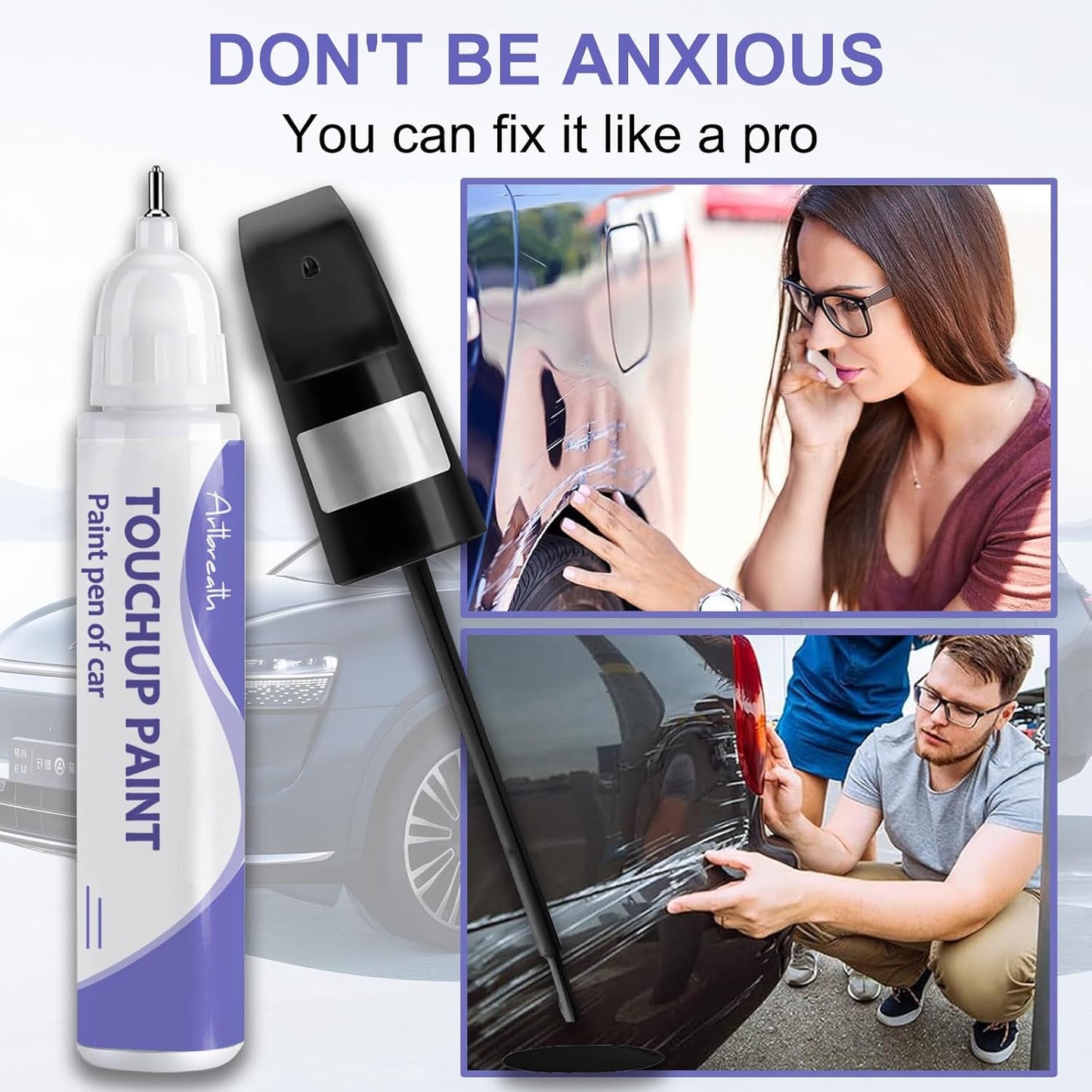 Touch Up Paint for Mercedes Benz Obsidian Black (197/9197)-Exact Match–Chips and Nicks TouchUp Paint Pen Scratch Repair Car Accessories Car Paint Pen for Erase Car Scratches