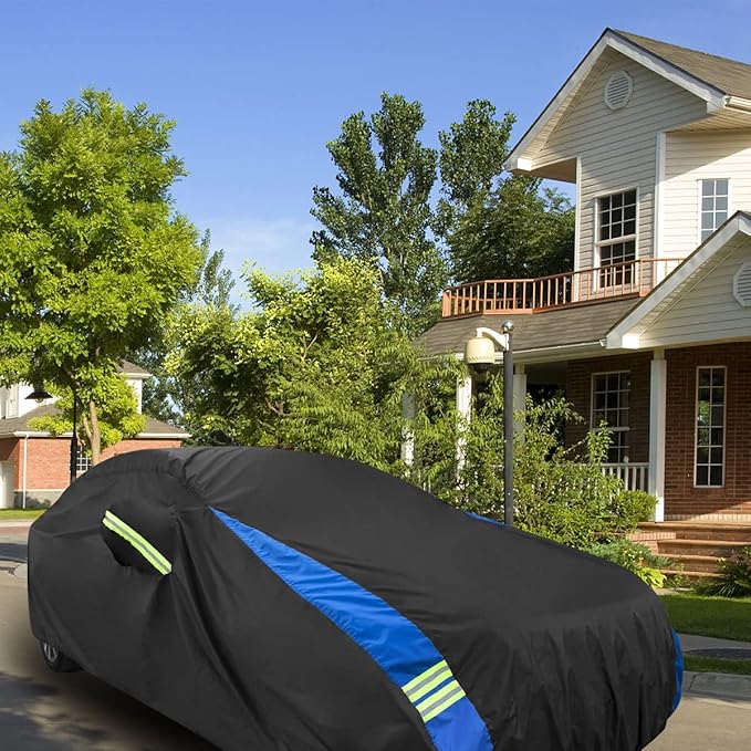 Avecrew Car Cover Custom Fit for Toyota Corolla, Waterproof All Weather Full Exterior Cover Rain Snow UV Protection Cover with Side Door Zipper Design