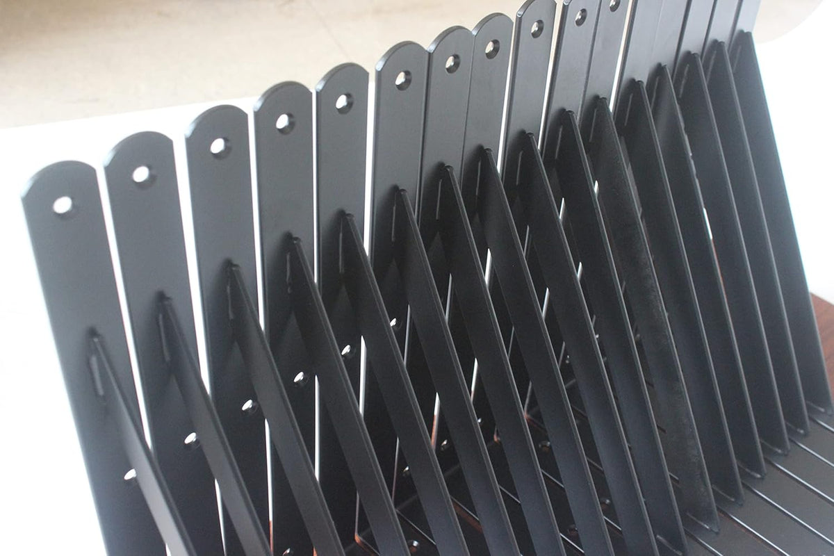 32 Pack L11 x H 8" Black Heavy Duty Shelf Brackets with Screws Metal Shelf Brackets Shelf Support Angle Brackets for Shelves L Brackets Heavy Duty Floating Shelf