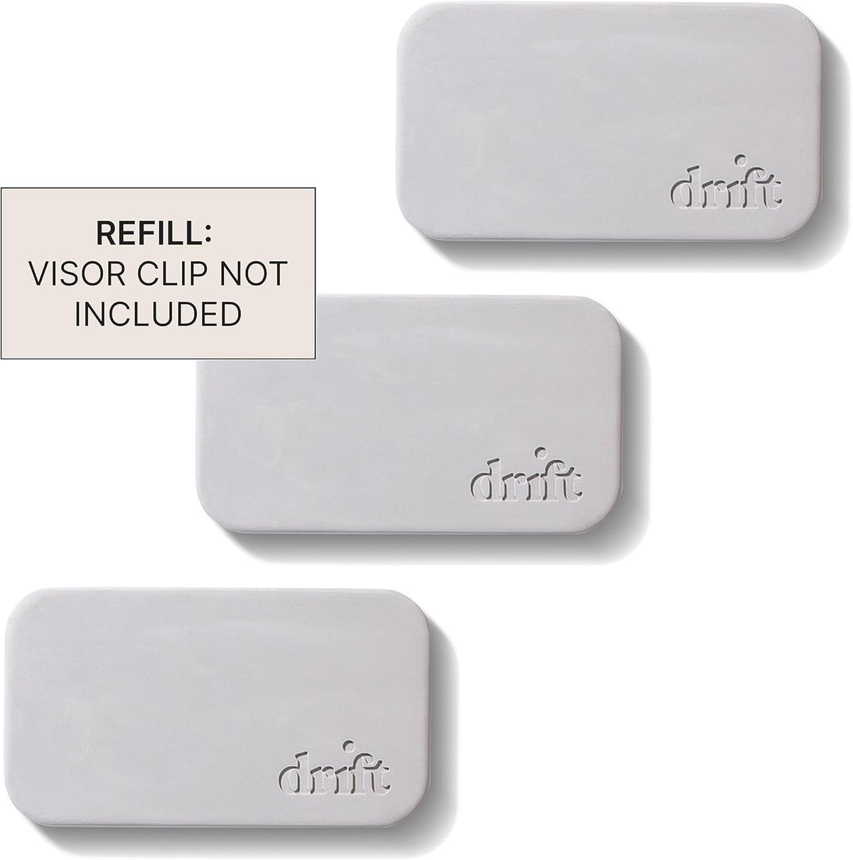 Drift Car Air Freshener - Stone Air Freshener - Car Odor Eliminator - Teak Scent Refill - Pack of 3 - NO CLIP INCLUDED