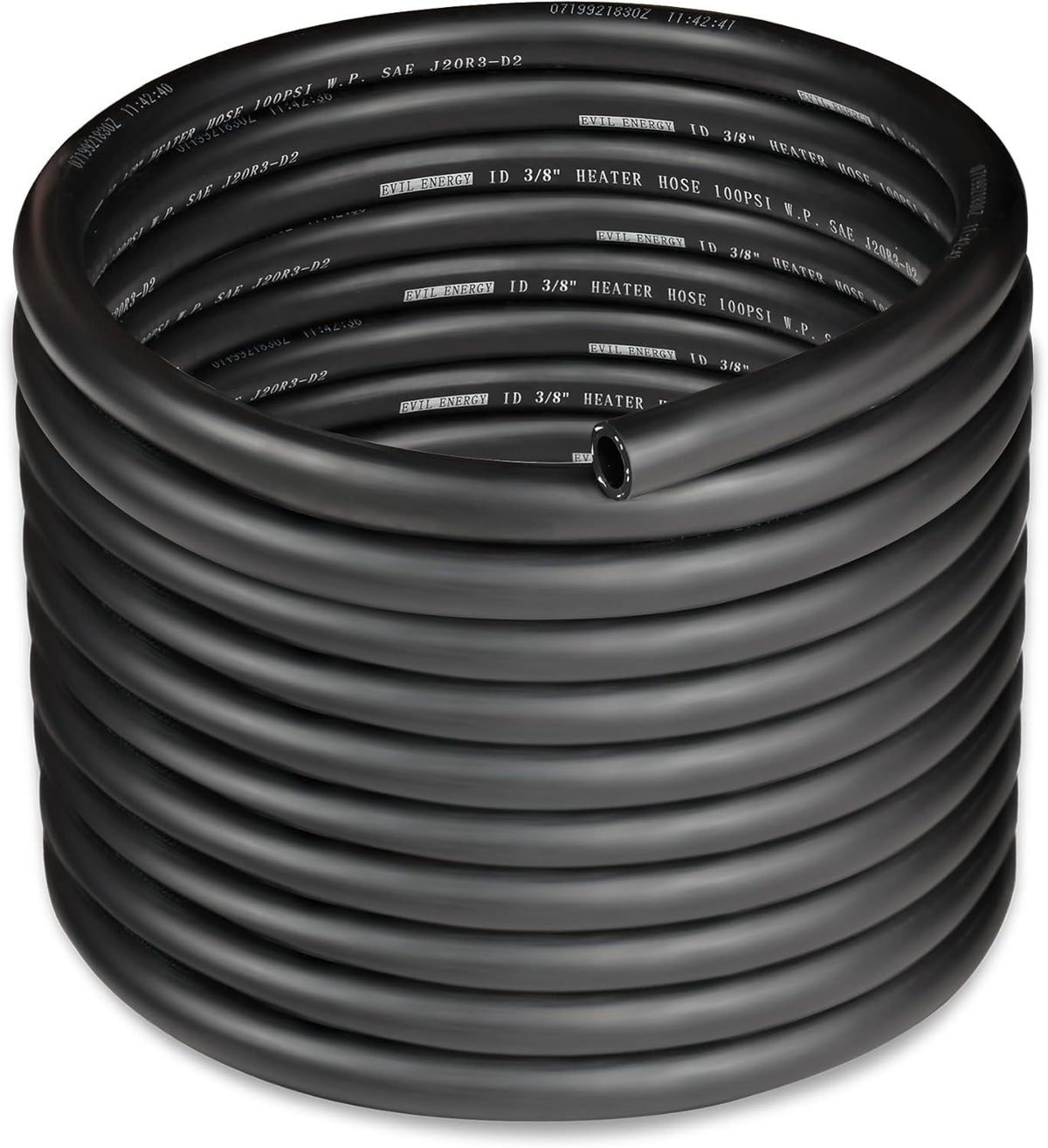 EVIL ENERGY 3/8" Heater Hose Coolant Radiator Straight 100PSI SAE 20R3 25FT Black