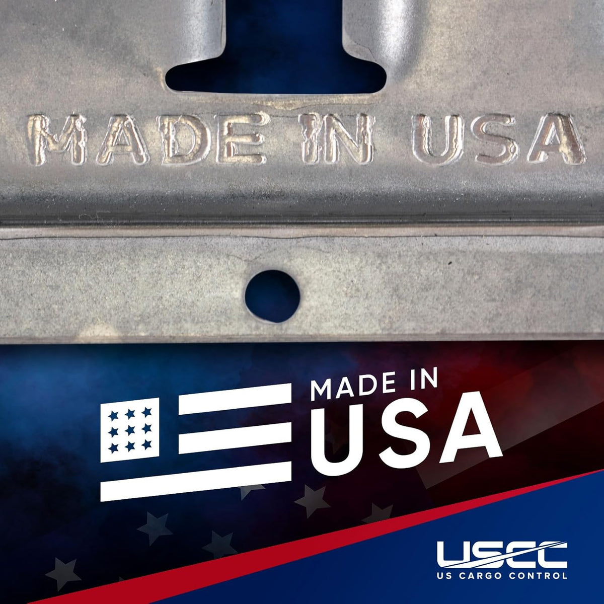 US Cargo Control E Track, Made in USA, 12 Gauge Steel 5 FT Galvanized E Track Rail (5-Pack) Horizontal ETrack Rails for Trailers, Garages, Cargo Vans, 6,000 Pounds Break Strength Per E-Track Slot