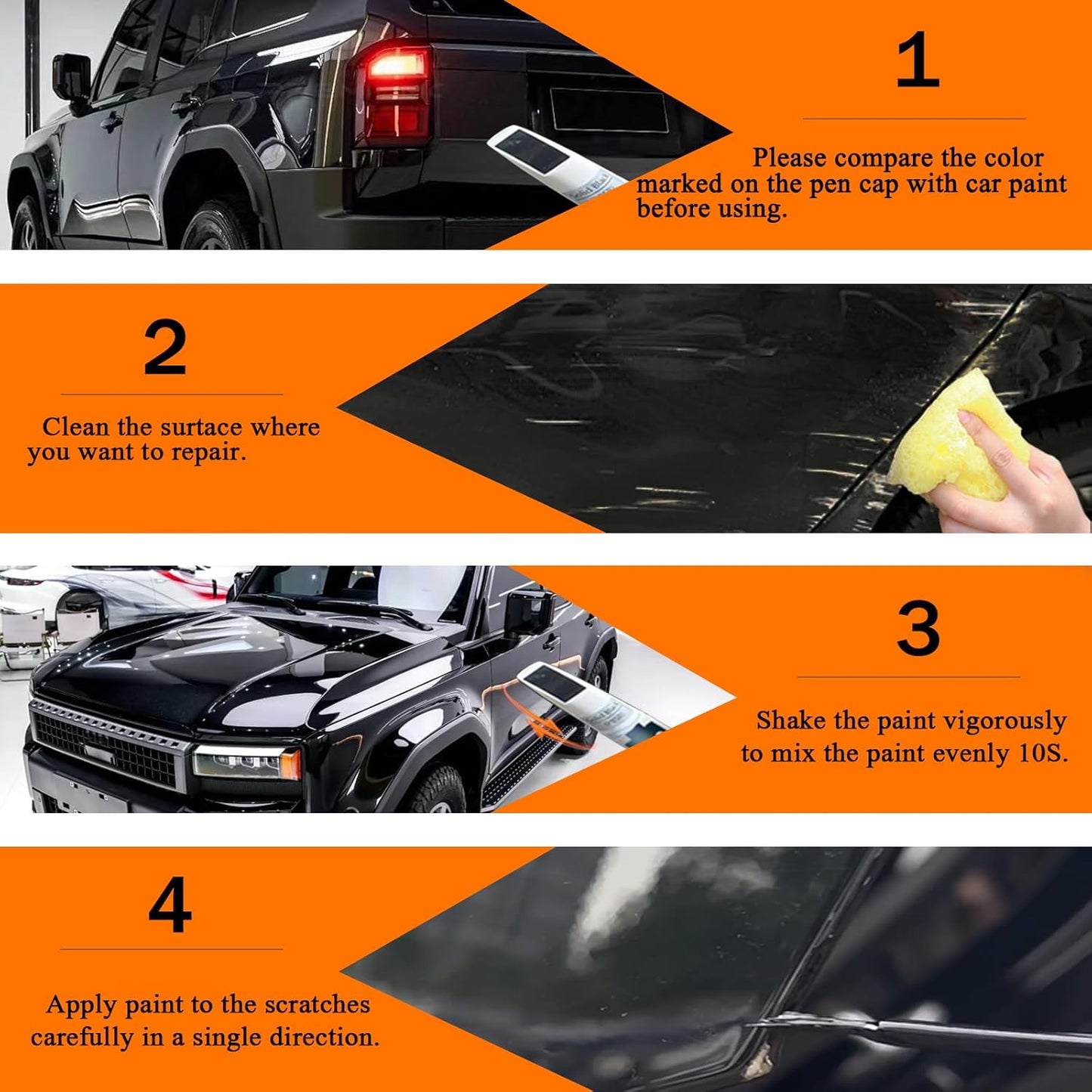 1D4 Pewter Metallic Touch Up Paint for Toyota, Car Paint Pen Scratch Repair Two-In-One Touch Up Paint, Premium Car Scratch Remover for Deep Scratches