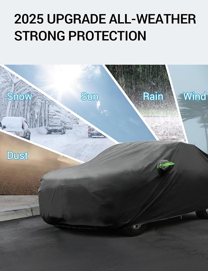 Proadsy 6 Layers SUV Car Cover Custom Fit for Chevrolet Chevy Traverse 2009-2024 2025 LT/LS/RS/Premier/High Country Windproof All Weather Waterproof Sun Rain UV Dust Snow Protection Outdoor Covers